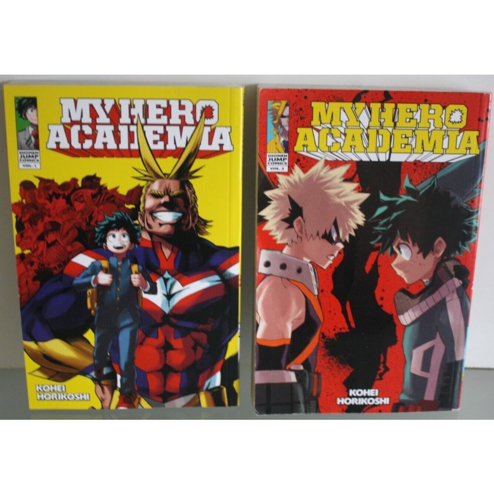 MY HERO ACADEMIA MANGA BOOKS LOT OF 2 VOL. 1 & 2 Anime EUC